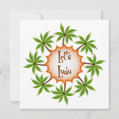 Invitation Palm Circle Luau (Devant)
