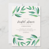 Invitation Palm Feuille Tropical Bridal Showbwbwbwwbwwwbwwwww (Devant)