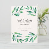 Invitation Palm Feuille Tropical Bridal Showbwbwbwwbwwwbwwwww (Debout devant)