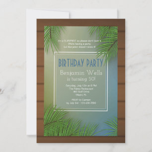 Invitation Palm Fronds