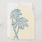 Invitation Palm jaune Spring Pastel Beach Cabana Baby shower (Dos)