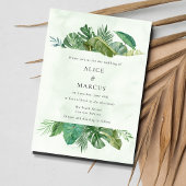 Invitation Palm Leaf Beach Tropical Destination Mariage