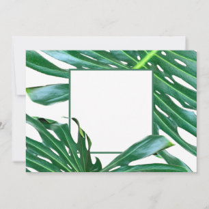 Invitation Palm Leaf, feuillage tropical, forêt tropicale