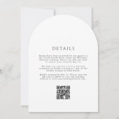 Invitation Palm Monogram Elegant Arch Tropical Wedding QRCode (Dos)
