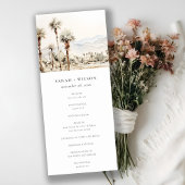 Invitation Palm Springs California Landscape Wedding Program