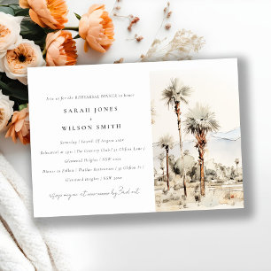 Invitation Palm Springs Californie Dîner de répétition paysag