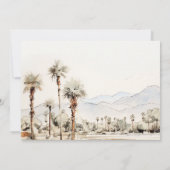Invitation Palm Springs Californie Dîner de répétition paysag (Dos)