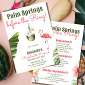 Invitation Palm Springs Dernier Flamingle Bachelorette Week-e
