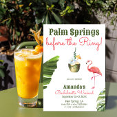 Invitation Palm Springs Dernier Flamingle Bachelorette Week-e