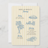 Invitation Palm Springs Jaune Pastel Beach Anniversaire Week- (Dos)