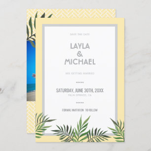 Invitation Palm Springs Photo Enregistrer La Date