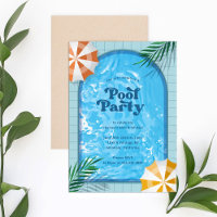 Palm Springs Pool Party Blue Adulte Anniversaire
