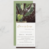 INVITATION PALM STARRY MASON JAR ÉCLAIRE LA DOUCHE COUPLES (Devant / Derrière)