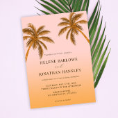 Invitation Palm Tree Beach Tropical Destination Mariage