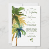 Invitation Palm Tree Beach Wedding (Devant)