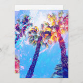 Invitation Palm Tree, Carte pour notes, Stationnai (Devant / Derrière)