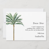 Invitation Palm Tree Destination Mariage Mariage d'une servan (Dos)