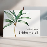 Invitation Palm Tree Destination Mariage Mariage d'une servan<br><div class="desc">Ce palmier destination mariage bridesmaid proposition d'invitation design dispose de palmiers tropicaux aquarelles sur un arrière - plan blanc éclatant qui évoque l'ambiance rêvée d'un mariage de destination. ce design rayonne l'amour des rivages de sable et des palmiers balançants, parfait pour les couples à la recherche d'une célébration vraiment inoubliable....</div>