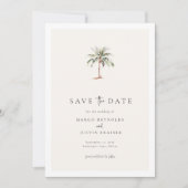 Invitation Palm Tree Destination Mariage Photo Enregistrer La (Devant)