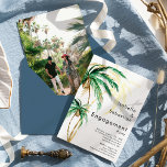 Invitation Palm Tree Destination Photo Engagement<br><div class="desc">Cette destination de palmiers photo fiançailles design présente des palmiers d'aquarelle tropicale sur un arrière - plan blanc éclatant qui évoque l'ambiance rêvée d'un mariage de destination. ce design rayonne sur l'amour des rivages sablonneux et des palmiers balançoires, parfait pour les couples à la recherche d'une célébration vraiment inoubliable. Pour...</div>