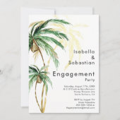 Invitation Palm Tree Destination Photo Engagement (Devant)