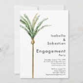 Invitation Palm Tree Destination Simple Engagement Party (Devant)