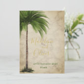 Invitation Palm Tree élégant moderne Tropical élégant Mariage (Debout devant)
