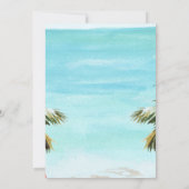 Invitation Palm Tree Flamants roses roses Tropical (Dos)