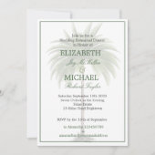 Invitation Palm Tree Mariage élégant Répétition chic moderne (Devant)