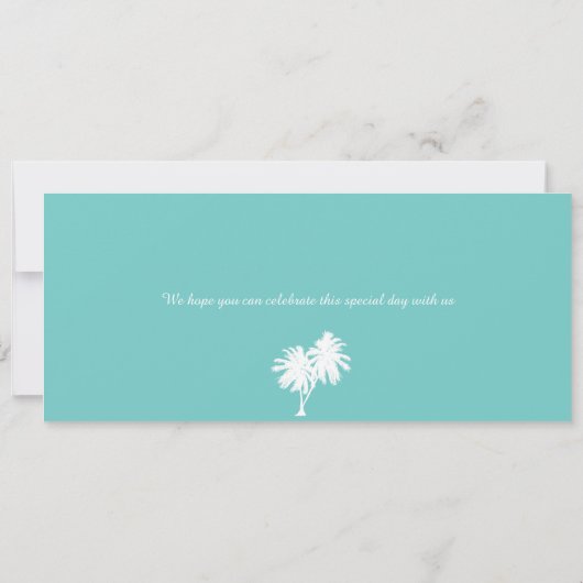 Invitation Palm Tree Mexico Boarding Pass Mariage (Dos)