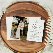 Invitation Palm Tree Monogram Beach Engagement Party