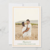 Invitation Palm Tree Monogram Fête des mariées de plage tropi (Dos)