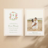 Invitation Palm Tree Monogram Fête des mariées de plage tropi