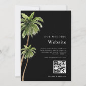 Invitation Palm Tree Plage de sable tropical Mariage tout en  (Dos)