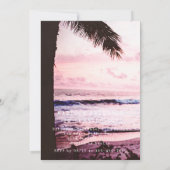 Invitation Palm Tree Shh Surprise Party Sunset Beach Birthday (Dos)