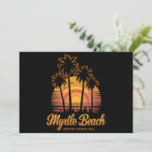 Invitation Palm Tree Sunset sud Carolina Myrtle Beach (Debout devant)