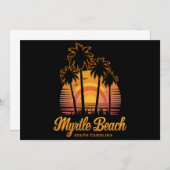 Invitation Palm Tree Sunset sud Carolina Myrtle Beach (Devant / Derrière)