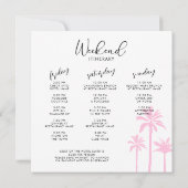 Invitation Palm Tree Tropical Bachelorette Week-end (Dos)