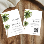 Invitation Palm Tree Tropical Destination Mariage Tout en un