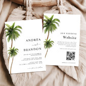 Invitation Palm Tree Tropical Destination Mariage Tout en un