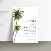 Invitation Palm Tree Tropical Destination Mariage Tout en un
