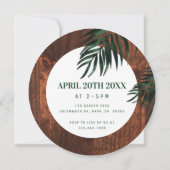 Invitation Palm Tree Tropical Feuilles & Baby shower Boy Boy (Dos)