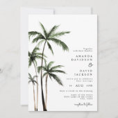 Invitation Palm Tree Tropical Island Minimal Beach Wedding In (Devant)