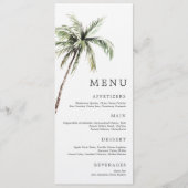 Invitation Palm Tree Tropical | Minimal Wedding Serif Menu (Devant)