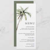 Invitation Palm Tree Tropical | Minimal Wedding Serif Menu (Devant / Derrière)