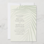 Invitation Palm Tropical Beach Destination Mariage (Devant)