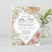 Invitation Palm Tropical Pampas Végétal Flux Flexible (Debout devant)