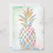 Invitation Palme d'ananas coloré tropical été (Dos)