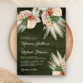Invitation Palme d'ivoire Terme Pampas Sage Mariage vert