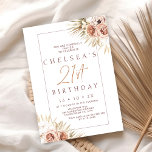 Invitation Palme florale Boho moderne 21e anniversaire<br><div class="desc">Boho Floral Palm moderne 21st Birthday Invitation Rustique mais avec une touche moderne, bohème floral invitation 21ème anniversaire avec deux arrangements floraux aquarelle avec feuille de palme. Cette invitation à la floraison bohème de 21ème anniversaire est idéale pour quelqu'un qui cherche une invitation simple et minimaliste à la floraison bohème....</div>